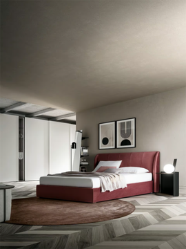 SCIROCCO - Storage bed with upholstered headboard by Santalucia Mobili - view 3